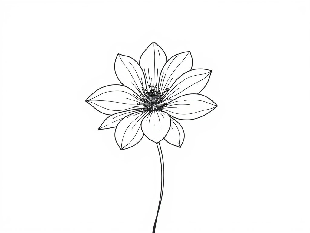 Fine line flower